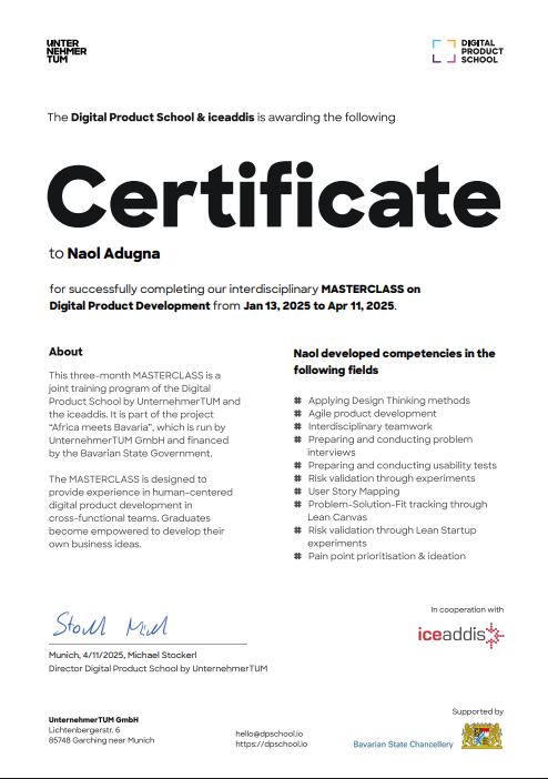 MASTER CLASS on Digital Product Development